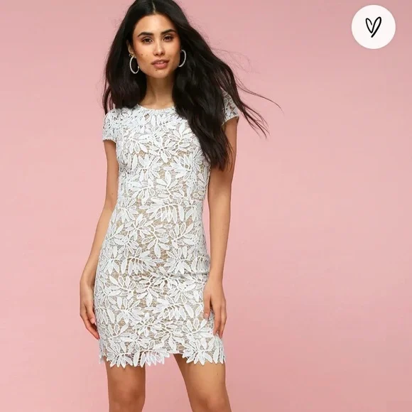Lulu’s White Lace Bodycon Dress